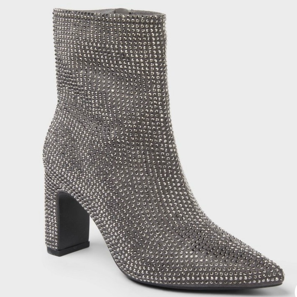 a new day Silver Studded Ankle Booties